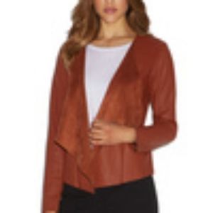 Faux Leather Light Flyaway Jacket